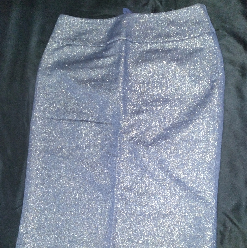 MAGASCHONI DENIM/METALIC PENCIL SKIRT